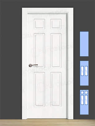 Puerta block de Interior Lacada Blanca serie p72