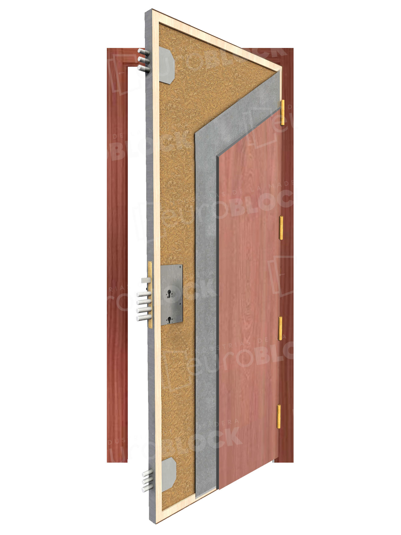 Puerta Blindada en Block Clásica CL-R-105-TM Roble