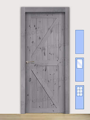 Puerta Interior Rustica Modelo Granero Z